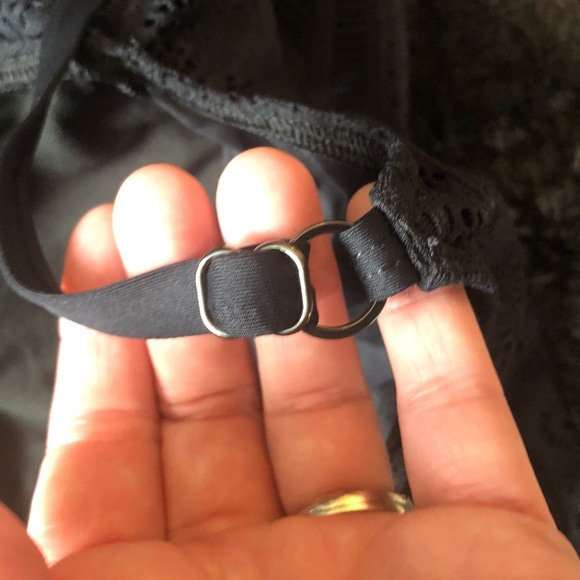 👙Kenneth Cole NWT Black Crochet Bikini Set Top AND Bottom Size Medium 👙 - Picture 10 of 11